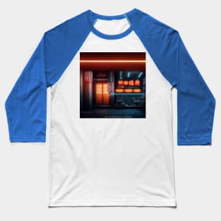 Cyberpunk Tokyo Ramen Shop Baseball T-Shirt